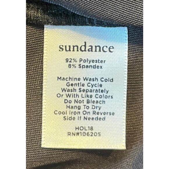 Sundance Blouse Womens Small Black Velvet Surplus Minimalist Witchy Goth Stretch - Picture 9 of 9